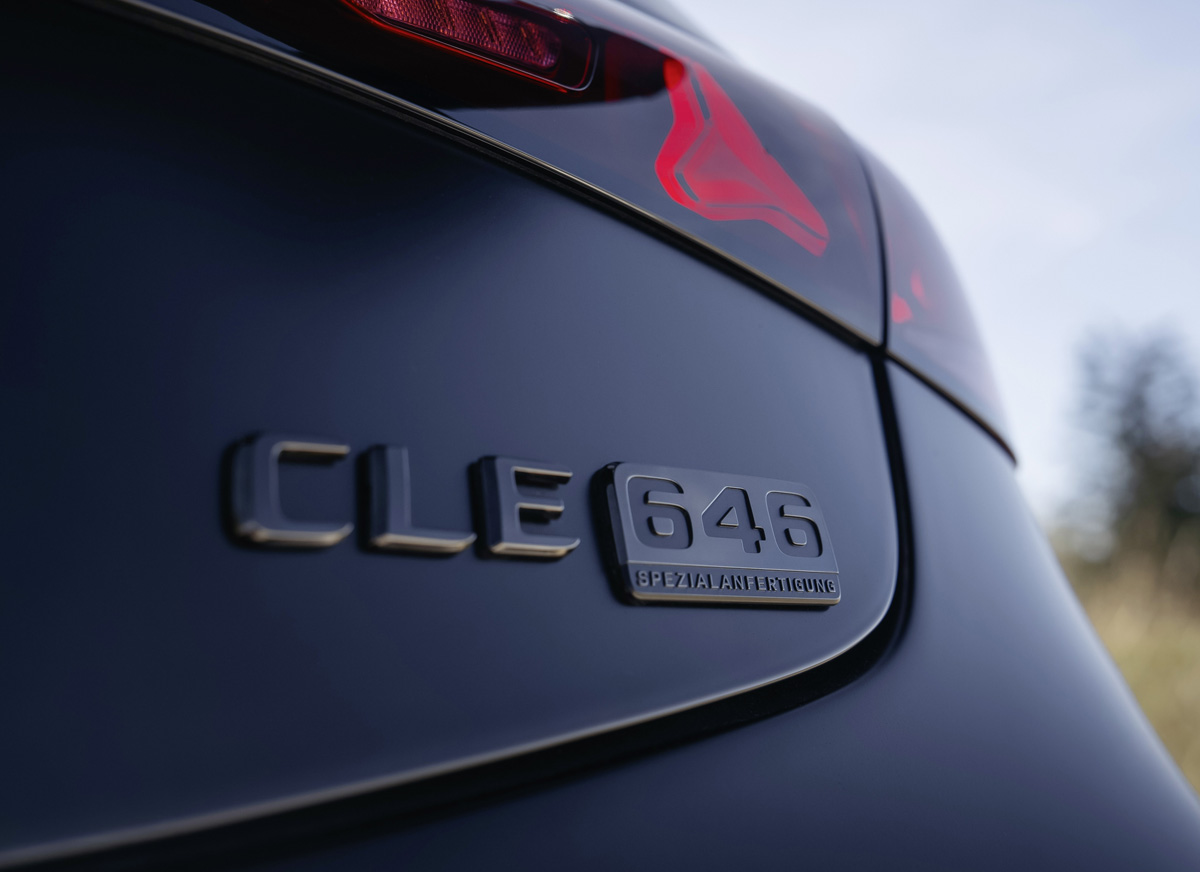メルセデスAMG CLE 646 Spezialanfertigungのエクステリア〜リアトランクのバッジ