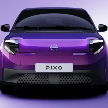 日産ピクソ(PIXO)のエクステリア(パープル)〜フロント
