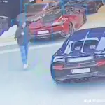 ブガッティ本社から盗まれるシロンを捉えた画像