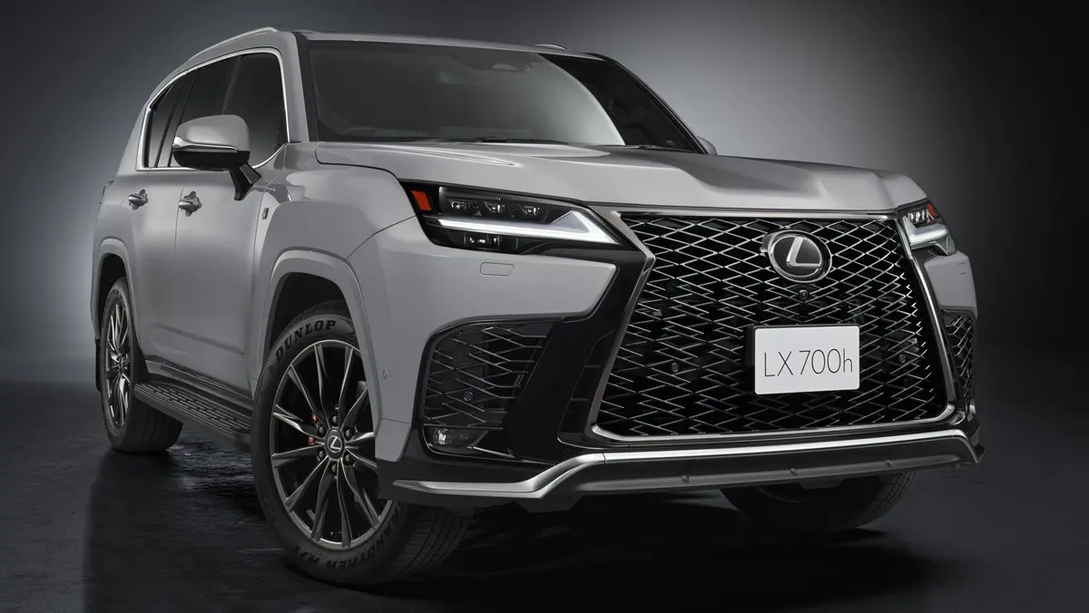 新型レクサスLX「F SPORT」のエクステリア（フロント、グレー）