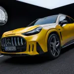 メルセデスAMG GT SUVのエクステリア（イエロー、フロント）