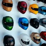 F1アメリカGPで展示されるメルセデス・ベンツのパーソナライズプログラム「マヌファクトゥーア」によるヘルメット