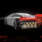 新型テスラ　ロードスターのインターフェース